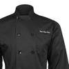 ChefsCloset Embroidered/Personalized Poplin Long Sleeve Black Chef Coat/Jacket - Unisex -Small view 3