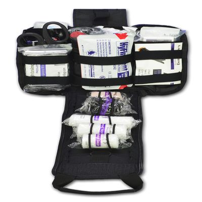 Lightning X Spread Eagle Complete Tactical Trauma IFAK Kit w/Laser Cut MOLLE - Black