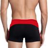 Leshang Mens Swimming Boxers Trunks Drawstring Swim Shorts Males Swimsuit for Polyester PBT Fabric Quick Drying (Black&Racing red, 32) view 2