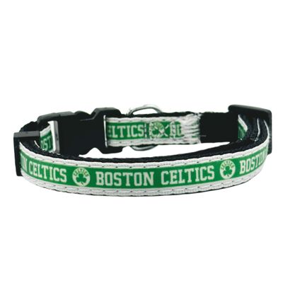 Pets First Old Version- NBA CAT Collar Boston Celtics Satin Cat Collar Basketball Team Collar for Dogs & Cats. A Shiny & Colorful Cat Collar with Ringing Bell Pendant