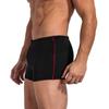 Leshang Mens Swimming Boxers Trunks Drawstring Swim Shorts Males Swimsuit for Polyester PBT Fabric Quick Drying (Black&Sport red, 30) view 1