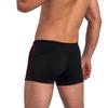Leshang Mens Swimming Boxers Trunks Drawstring Swim Shorts Males Swimsuit for Polyester PBT Fabric Quick Drying (Black&Sport red, 30) view 2