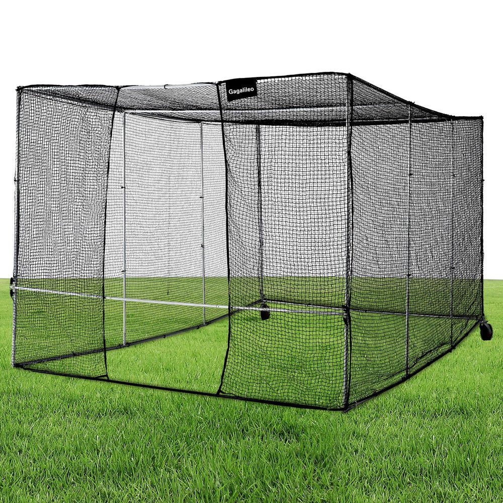 Gagalileo Baseball Batting Cage: Softball Professional Hitting Net with Wheels Alloy Steel Frame Heavy Duty for Backyard 16.5x10x8FT Beisbol Practice Training Coaches Players Youth Portable