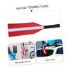 BESPORTBLE Red Reflection Travel Flag Tow Warning Flag Long Load with Webbing for Kayak SUP Canoes Safety Accessories view 3