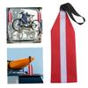 BESPORTBLE Red Reflection Travel Flag Tow Warning Flag Long Load with Webbing for Kayak SUP Canoes Safety Accessories view 4