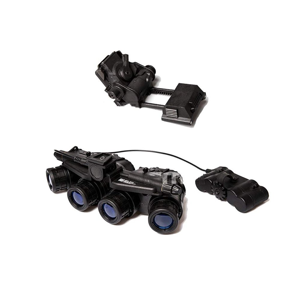 Tactical Hunting Non Functional Night Vision Goggle GPNVG 18 & Plastic L4G24 NVG Mount for Helmet Airsoft (Black)