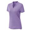 BASUDAM Women's Golf Polo Shirts V-Neck Short Sleeve Collarless Tennis Running T-Shirts Quick Dry Purple M view 1
