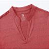 BASUDAM Women's Golf Polo Shirts V-Neck Short Sleeve Collarless Tennis Running T-Shirts Quick Dry Red M view 4