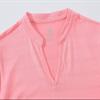 BASUDAM Women's Golf Polo Shirts V-Neck Short Sleeve Collarless Tennis Running T-Shirts Quick Dry Pink L view 4