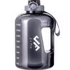 JFIT BPA Free Reusable Sports Water Bottle w/Time Markers, Leakproof Flip-Top Lid & Carry Strap  Durable PETG, 2.28" Wide-Mouth for Ice  Eco-Friendly, Odor-Free & Easy to Clean -Black-73oz view 1