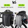 West Biking Bike Rear Pannier Bag Waterproof, 35L Large Capacity Multi-Function Bicycle Rack Rear Carrier Bag, Detachable Bike Tail Seat Trunk Bag Handbag Shoulder Strap Bike Storage Bag view 3