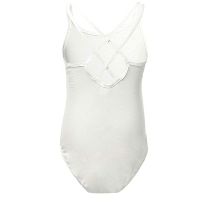 Huimingda Ballet Leotards for Girls Kids Team Basic Camisole Gymnastics Dance Bodysuit White 12-14 Years
