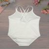 Huimingda Ballet Leotards for Girls Kids Team Basic Camisole Gymnastics Dance Bodysuit White 12-14 Years view 4