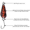 Fishing Spoons Metal Fishing Lures for Trout,12pcs Trout Lures Single Hook Casting Lure Mini Fishing Jigs Trolling Spoon Lure for Bass Crappie Char Perch view 2