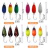 Fishing Spoons Metal Fishing Lures for Trout,12pcs Trout Lures Single Hook Casting Lure Mini Fishing Jigs Trolling Spoon Lure for Bass Crappie Char Perch view 3