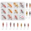 Trout Spoons Fishing Spoons Lures Kit,12pcs Trout Lures Single Hook Hard Metal Baits Mini Fishing Jigs Casting Trolling Spoon Lure for Crappie Char Perch Sunfish Trout view 1