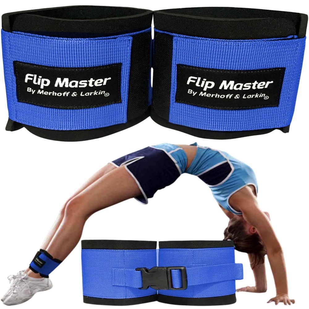 Flip Master Ankle Straps Tumbling Trainer | Gymnastics & Cheerleading Equipment For Back Flip/Tuck & Handspring Form | Adjustable Band for Girls, Boys & Adults | For Cheer, Dance & Gymnastic Practice