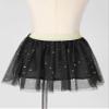 ACSUSS Toddlers Little Girls Sparkle Tulle Tutu Skirt with Sequins Stars Moon Sun Patterns for Ballte Dance Black 3-4 view 3