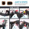 Bike Tire Repair Kit, Bicycle Inner Tube Puncture Patch Kits with Vulcanizing Patches, User Manual, Metal Rasp and Tire Lever, Bike Patch Kit for Mountain and Road Bike view 3