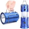 AMZSTAR Camping Lantern with a Mini Fan,Portable Bright Solar Rechargeable Outdoor Flashlights Tent Light with USB Power Bank for Hiking,Hunting,Camping (Blue) view 1