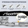 Sportneer Bike Lock: 8mm Thick High Security Anti Theft Bike Chain Lock with 2 Keys- 3.2/4ft Long Heavy Duty Anti-Cut Bicycle Lock for Bike, Motorcycle, Bicycle, Door, Gate, Fence, Grill view 2