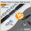 Sportneer Bike Lock: 8mm Thick High Security Anti Theft Bike Chain Lock with 2 Keys- 3.2/4ft Long Heavy Duty Anti-Cut Bicycle Lock for Bike, Motorcycle, Bicycle, Door, Gate, Fence, Grill view 3