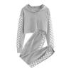 Mukola Girls 2 Piece Cute Plaid Outfits Crop Top Sweatshirt and Pants Set Fashion Kids Summer Outfit 5-6 Years view 1
