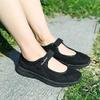 missfiona Womens Mary Jane Sneaker Flat Shoes Breathable Walking Work Shoes(7,Black) view 3