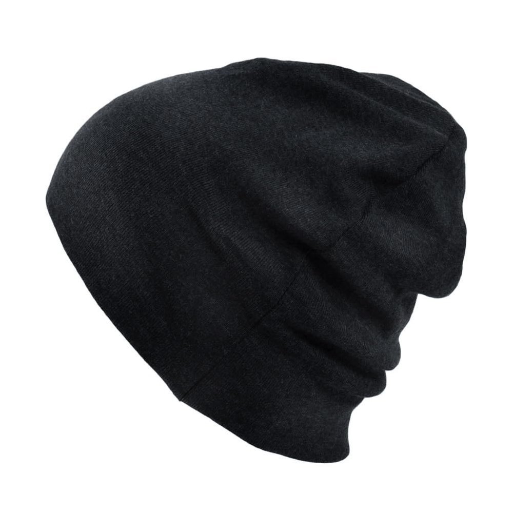CHARM Toddler Organic Beanie Boys - Slouchy Cotton Kids Warm Knit Hat Girls Black