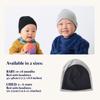 CHARM Toddler Organic Beanie Boys - Slouchy Cotton Kids Warm Knit Hat Girls Black view 4