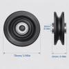 Keenso 10 Pcs/Set 75mm/2.95" Nylon Bearing Pulley Wheel,Abration Bearing Wheel for Home Gym Equipment Part Cable Machine view 4