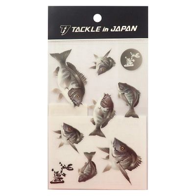 Tackle in Japan Hard Decal Sticker Black Sea Bream Dimensions: 3.9 x 5.8 inches (100 x 148 mm)