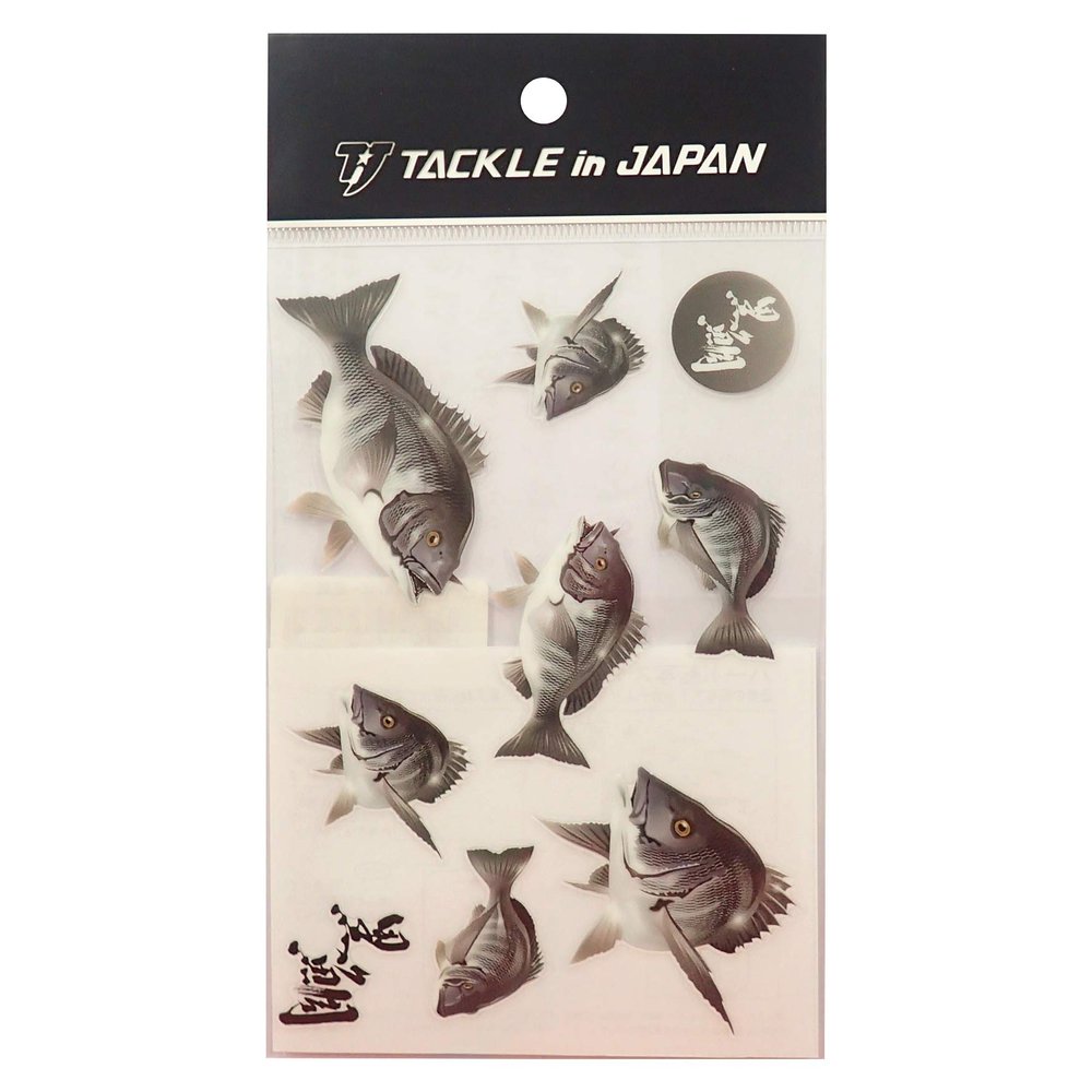 Tackle in Japan Hard Decal Sticker Black Sea Bream Dimensions: 3.9 x 5.8 inches (100 x 148 mm)