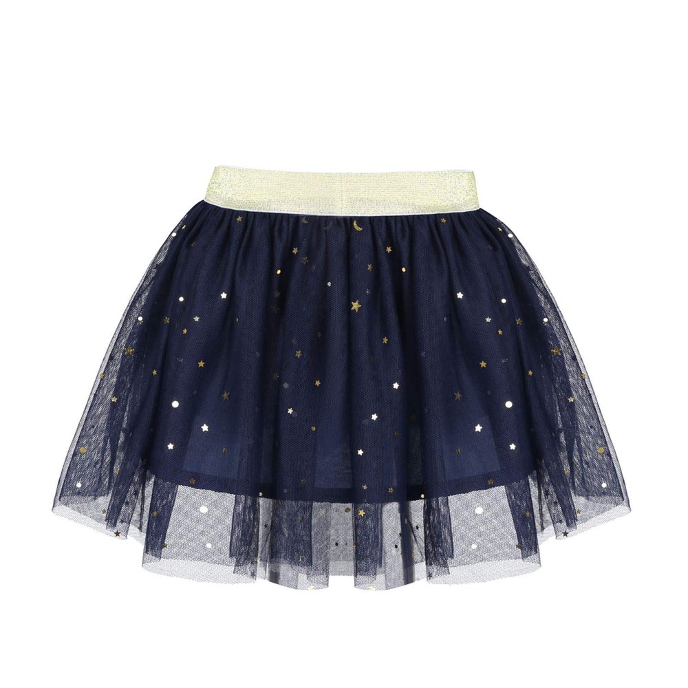 Alvivi Toddler Kids Girls Sparkly Sequins Stars Tulle Tutu Skirt Pettiskirt Princess Birthday Party Dance Dress Navy Blue 2-3