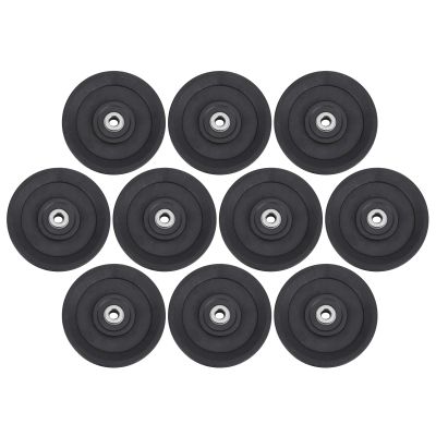 Keenso 10 Pcs 115mm Nylon Bearing Pulley Wheel Replacement Home Gym Equipment Machine Attachments Exercise Accessory