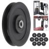 Keenso 10 Pcs 115mm Nylon Bearing Pulley Wheel Replacement Home Gym Equipment Machine Attachments Exercise Accessory view 2
