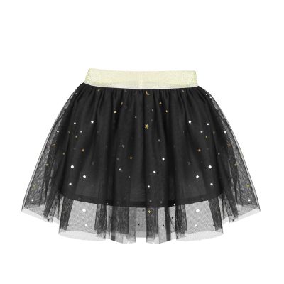 Alvivi Toddler Kids Girls Sparkly Sequins Stars Tulle Tutu Skirt Pettiskirt Princess Birthday Party Dance Dress Black 3-4