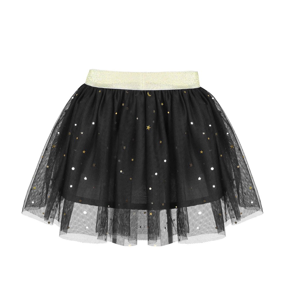 Alvivi Toddler Kids Girls Sparkly Sequins Stars Tulle Tutu Skirt Pettiskirt Princess Birthday Party Dance Dress Black 3-4