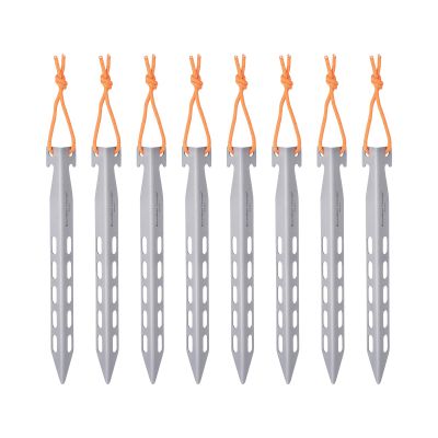 Boundless Voyage Titanium Tent Stakes 20cm/7.8 in. V-Shape Tent Pegs Nails (8-Pack) Outdoor Camping Ultralight Awning Canopy Accessories