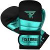 FISTRAGE Boxing Gloves Metallic Leather MMA Training Muay Thai Kick Boxing Sparring Heavy Bag Workout Glove Mitts for Men & Women (FluoroGreen-Black, 16 OZ) view 3