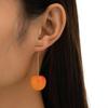 Red Cherry Drop Earrings - Acrylic & Resin Simulated Fruit - Cute Dangle Earrings for Women - Yellow view 4