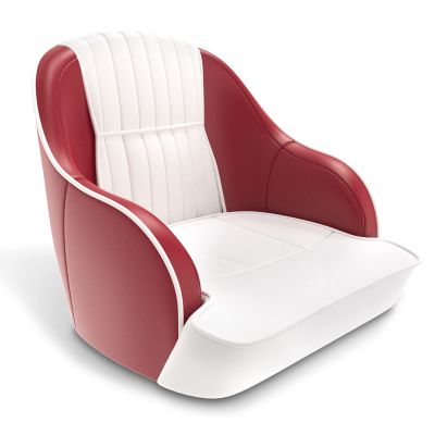 Leader Accessories Pontoon Captains Bucket Seat Boat Seat (C - White/Red)