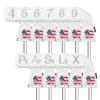 Craftsman Golf White 11pcs /Set USA US Flag Clover Leather Golf Club Iron Covers Headcover view 1