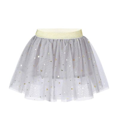 QinCiao Toddler Kids Girls Shiny Sequins Stars Mesh Tutu Skirt Pettiskirt Princess Birthday Party Ballet Dance Dress Grey 2-3