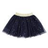 QinCiao Toddler Kids Girls Shiny Sequins Stars Mesh Tutu Skirt Pettiskirt Princess Birthday Party Ballet Dance Dress Navy Blue 2-3 view 2