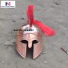 Copper Corinthian Armor Helmet With Red Plume view 2