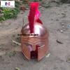 Copper Corinthian Armor Helmet With Red Plume view 3