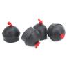 4pcs Cue Chalk Holder, Pocket Billiard Pool Chalk Holders Rubber Chocolate Powder Accessory with String(Black) view 2