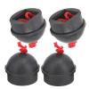 4pcs Cue Chalk Holder, Pocket Billiard Pool Chalk Holders Rubber Chocolate Powder Accessory with String(Black) view 3