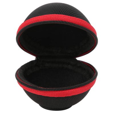 Billiard Ball Case with Aluminum Alloy Buckle, EVA Shell Storage Holder, Compatible with 57.2mm/2.3in Balls, Black